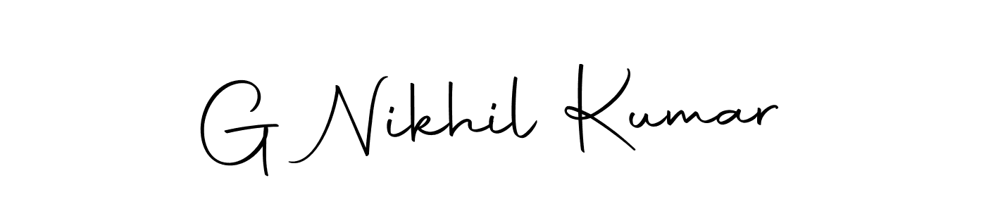 Design your own signature with our free online signature maker. With this signature software, you can create a handwritten (Autography-DOLnW) signature for name G Nikhil Kumar. G Nikhil Kumar signature style 10 images and pictures png