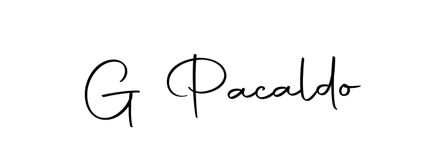 Use a signature maker to create a handwritten signature online. With this signature software, you can design (Autography-DOLnW) your own signature for name G Pacaldo. G Pacaldo signature style 10 images and pictures png