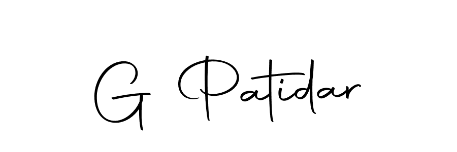 The best way (Autography-DOLnW) to make a short signature is to pick only two or three words in your name. The name G Patidar include a total of six letters. For converting this name. G Patidar signature style 10 images and pictures png