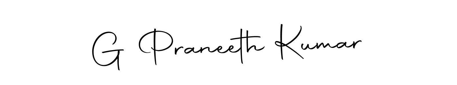 Make a short G Praneeth Kumar signature style. Manage your documents anywhere anytime using Autography-DOLnW. Create and add eSignatures, submit forms, share and send files easily. G Praneeth Kumar signature style 10 images and pictures png