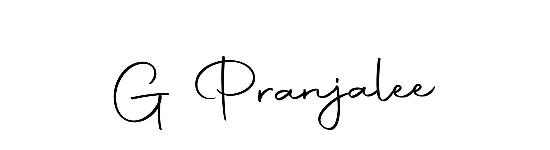 The best way (Autography-DOLnW) to make a short signature is to pick only two or three words in your name. The name G Pranjalee include a total of six letters. For converting this name. G Pranjalee signature style 10 images and pictures png