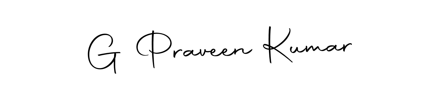 Use a signature maker to create a handwritten signature online. With this signature software, you can design (Autography-DOLnW) your own signature for name G Praveen Kumar. G Praveen Kumar signature style 10 images and pictures png