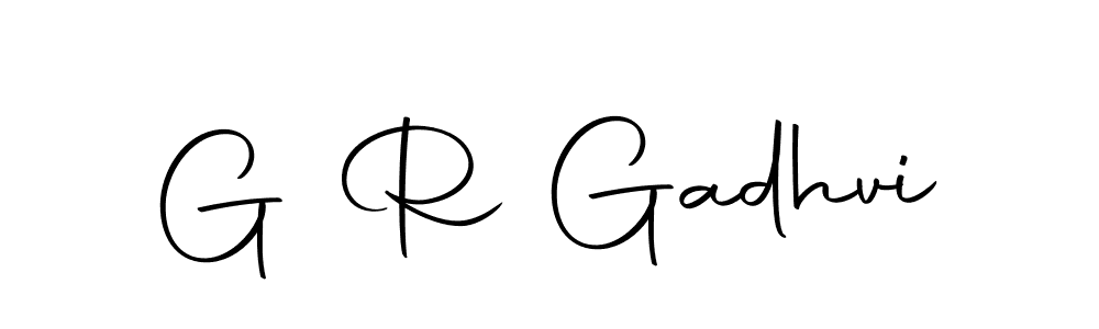 if you are searching for the best signature style for your name G R Gadhvi. so please give up your signature search. here we have designed multiple signature styles  using Autography-DOLnW. G R Gadhvi signature style 10 images and pictures png