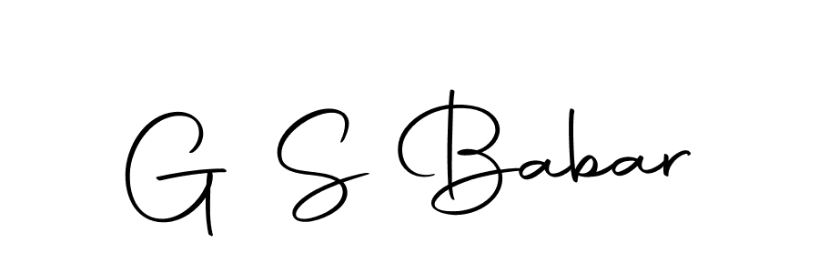 How to make G S Babar name signature. Use Autography-DOLnW style for creating short signs online. This is the latest handwritten sign. G S Babar signature style 10 images and pictures png
