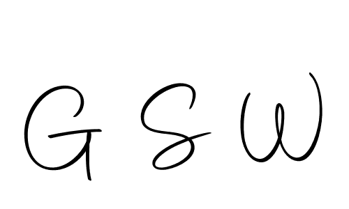 Create a beautiful signature design for name G S W. With this signature (Autography-DOLnW) fonts, you can make a handwritten signature for free. G S W signature style 10 images and pictures png