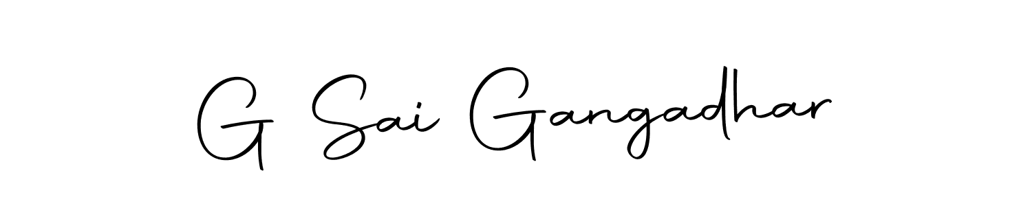 Use a signature maker to create a handwritten signature online. With this signature software, you can design (Autography-DOLnW) your own signature for name G Sai Gangadhar. G Sai Gangadhar signature style 10 images and pictures png