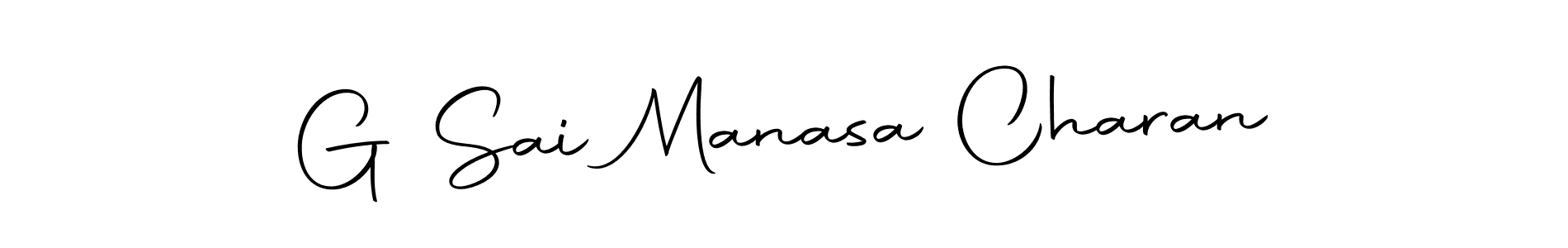 Make a beautiful signature design for name G Sai Manasa Charan. With this signature (Autography-DOLnW) style, you can create a handwritten signature for free. G Sai Manasa Charan signature style 10 images and pictures png