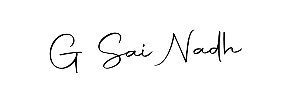 How to make G Sai Nadh name signature. Use Autography-DOLnW style for creating short signs online. This is the latest handwritten sign. G Sai Nadh signature style 10 images and pictures png