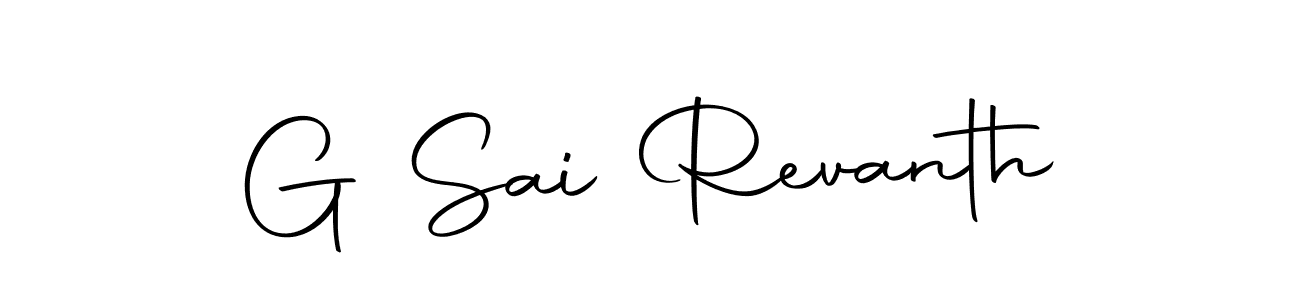 How to make G Sai Revanth name signature. Use Autography-DOLnW style for creating short signs online. This is the latest handwritten sign. G Sai Revanth signature style 10 images and pictures png