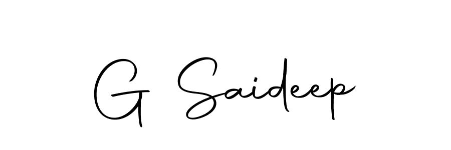 Create a beautiful signature design for name G Saideep. With this signature (Autography-DOLnW) fonts, you can make a handwritten signature for free. G Saideep signature style 10 images and pictures png