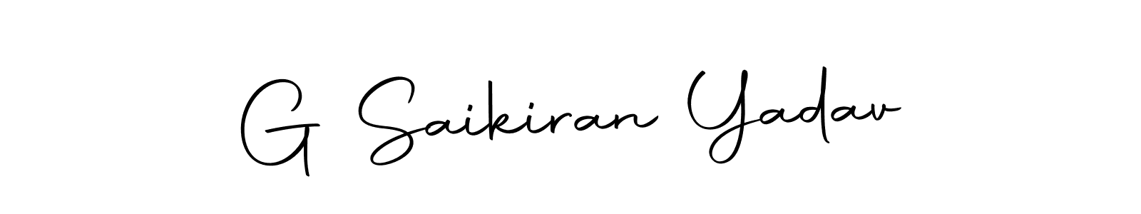 Make a short G Saikiran Yadav signature style. Manage your documents anywhere anytime using Autography-DOLnW. Create and add eSignatures, submit forms, share and send files easily. G Saikiran Yadav signature style 10 images and pictures png