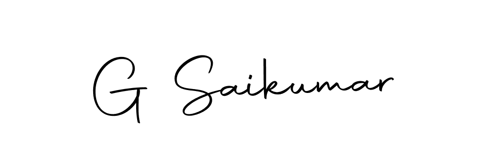 Create a beautiful signature design for name G Saikumar. With this signature (Autography-DOLnW) fonts, you can make a handwritten signature for free. G Saikumar signature style 10 images and pictures png