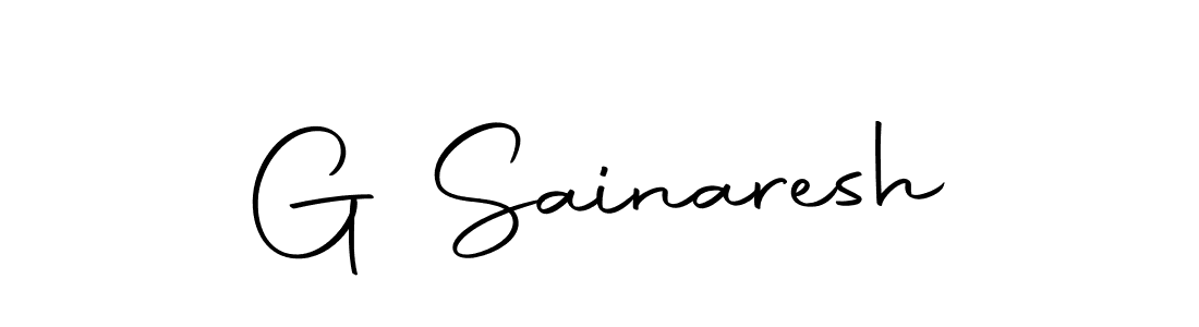 How to make G Sainaresh name signature. Use Autography-DOLnW style for creating short signs online. This is the latest handwritten sign. G Sainaresh signature style 10 images and pictures png