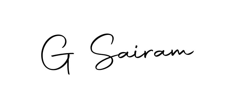 You should practise on your own different ways (Autography-DOLnW) to write your name (G Sairam) in signature. don't let someone else do it for you. G Sairam signature style 10 images and pictures png