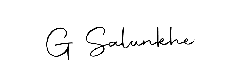 Design your own signature with our free online signature maker. With this signature software, you can create a handwritten (Autography-DOLnW) signature for name G Salunkhe. G Salunkhe signature style 10 images and pictures png