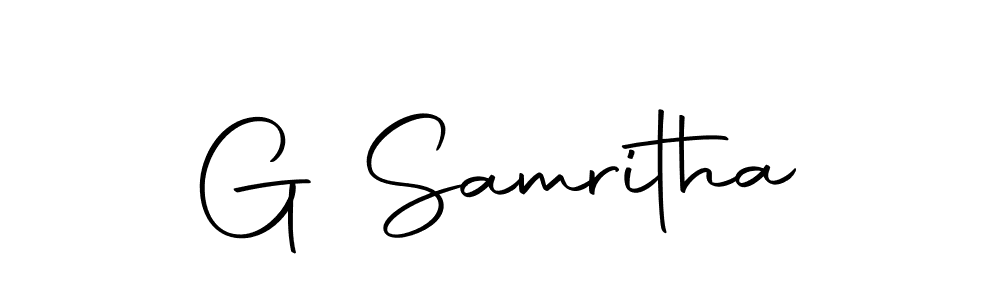 Make a beautiful signature design for name G Samritha. With this signature (Autography-DOLnW) style, you can create a handwritten signature for free. G Samritha signature style 10 images and pictures png