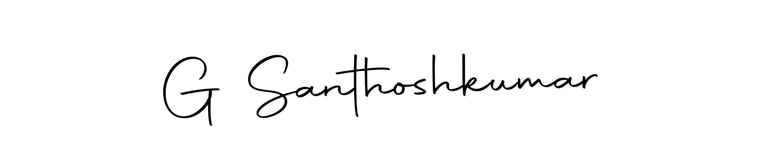 Create a beautiful signature design for name G Santhoshkumar. With this signature (Autography-DOLnW) fonts, you can make a handwritten signature for free. G Santhoshkumar signature style 10 images and pictures png