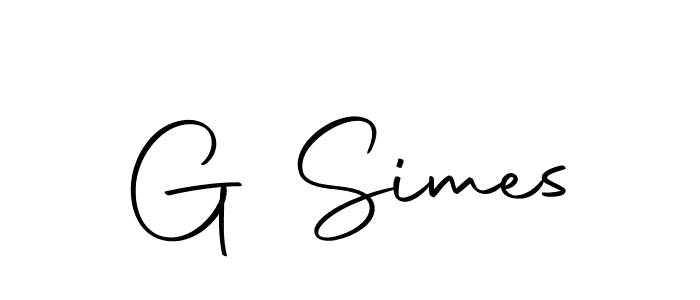 Create a beautiful signature design for name G Simes. With this signature (Autography-DOLnW) fonts, you can make a handwritten signature for free. G Simes signature style 10 images and pictures png