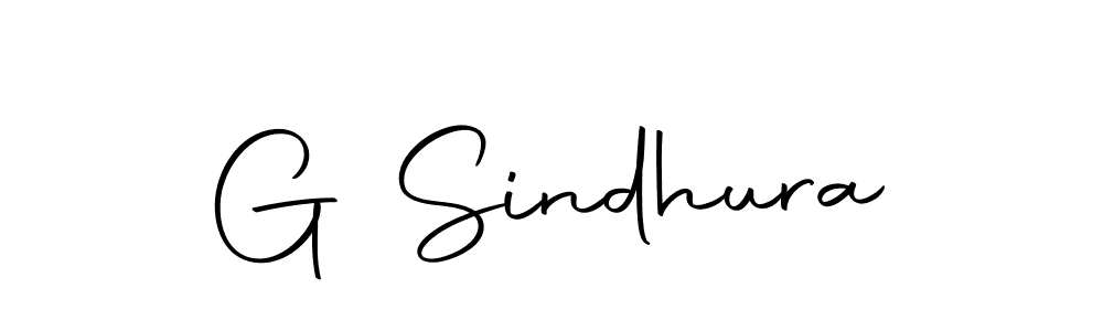 Create a beautiful signature design for name G Sindhura. With this signature (Autography-DOLnW) fonts, you can make a handwritten signature for free. G Sindhura signature style 10 images and pictures png