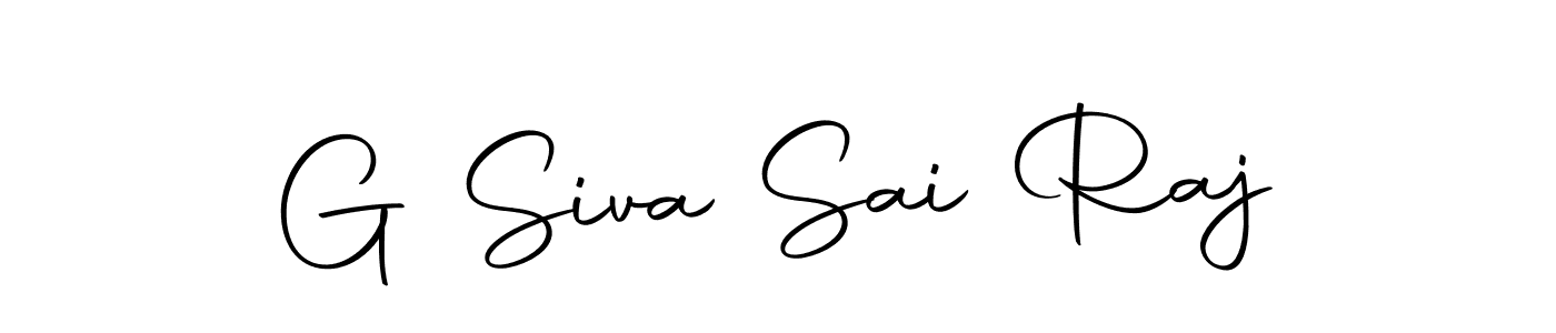 Use a signature maker to create a handwritten signature online. With this signature software, you can design (Autography-DOLnW) your own signature for name G Siva Sai Raj. G Siva Sai Raj signature style 10 images and pictures png