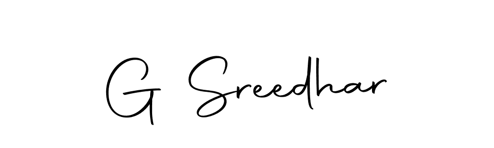 Design your own signature with our free online signature maker. With this signature software, you can create a handwritten (Autography-DOLnW) signature for name G Sreedhar. G Sreedhar signature style 10 images and pictures png