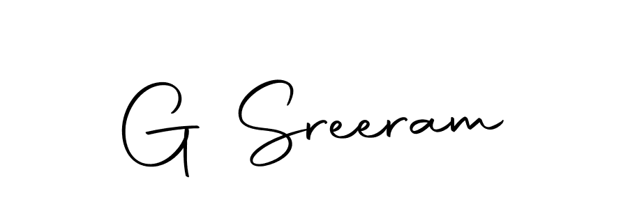 Create a beautiful signature design for name G Sreeram. With this signature (Autography-DOLnW) fonts, you can make a handwritten signature for free. G Sreeram signature style 10 images and pictures png