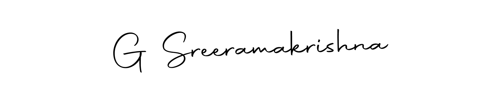 Make a beautiful signature design for name G Sreeramakrishna. With this signature (Autography-DOLnW) style, you can create a handwritten signature for free. G Sreeramakrishna signature style 10 images and pictures png