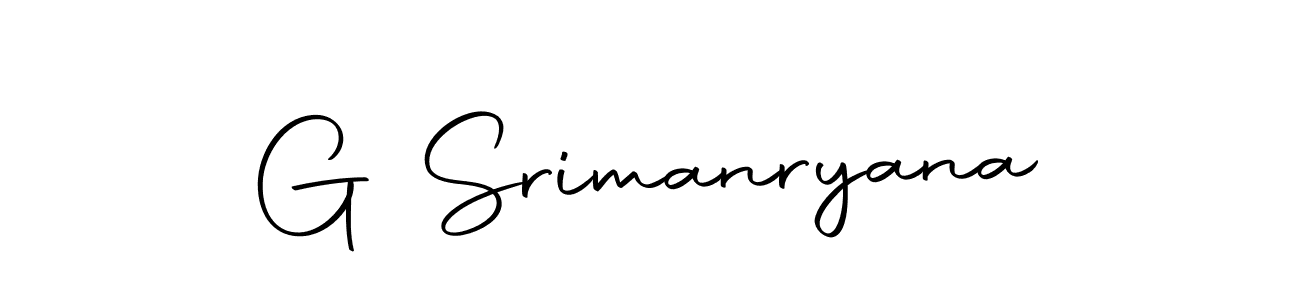 Create a beautiful signature design for name G Srimanryana. With this signature (Autography-DOLnW) fonts, you can make a handwritten signature for free. G Srimanryana signature style 10 images and pictures png