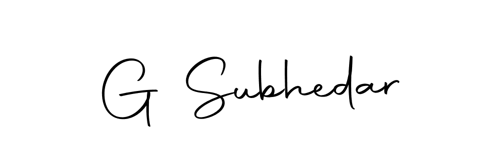 Make a beautiful signature design for name G Subhedar. Use this online signature maker to create a handwritten signature for free. G Subhedar signature style 10 images and pictures png