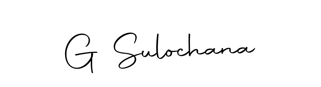 How to make G Sulochana name signature. Use Autography-DOLnW style for creating short signs online. This is the latest handwritten sign. G Sulochana signature style 10 images and pictures png