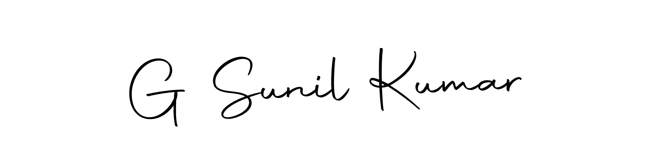 How to make G Sunil Kumar name signature. Use Autography-DOLnW style for creating short signs online. This is the latest handwritten sign. G Sunil Kumar signature style 10 images and pictures png