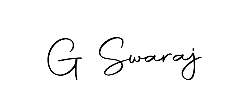 Design your own signature with our free online signature maker. With this signature software, you can create a handwritten (Autography-DOLnW) signature for name G Swaraj. G Swaraj signature style 10 images and pictures png