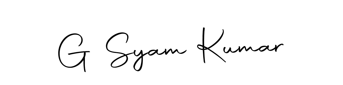 Use a signature maker to create a handwritten signature online. With this signature software, you can design (Autography-DOLnW) your own signature for name G Syam Kumar. G Syam Kumar signature style 10 images and pictures png