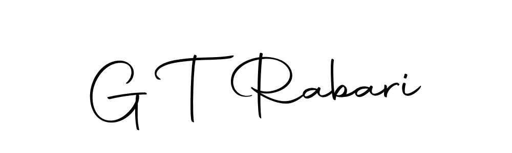The best way (Autography-DOLnW) to make a short signature is to pick only two or three words in your name. The name G T Rabari include a total of six letters. For converting this name. G T Rabari signature style 10 images and pictures png