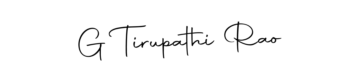 How to make G Tirupathi Rao name signature. Use Autography-DOLnW style for creating short signs online. This is the latest handwritten sign. G Tirupathi Rao signature style 10 images and pictures png