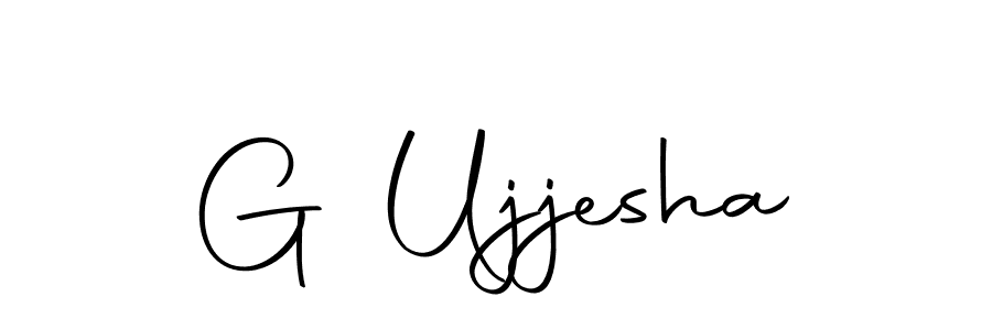 if you are searching for the best signature style for your name G Ujjesha. so please give up your signature search. here we have designed multiple signature styles  using Autography-DOLnW. G Ujjesha signature style 10 images and pictures png