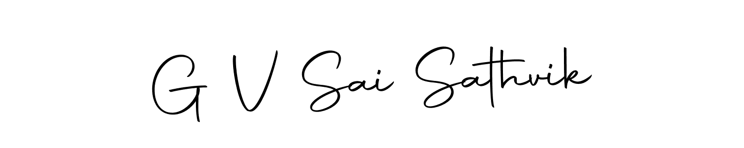 How to make G V Sai Sathvik signature? Autography-DOLnW is a professional autograph style. Create handwritten signature for G V Sai Sathvik name. G V Sai Sathvik signature style 10 images and pictures png