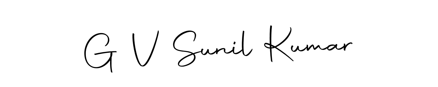 Here are the top 10 professional signature styles for the name G V Sunil Kumar. These are the best autograph styles you can use for your name. G V Sunil Kumar signature style 10 images and pictures png