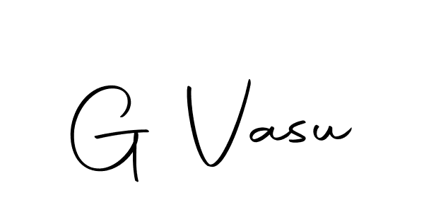Create a beautiful signature design for name G Vasu. With this signature (Autography-DOLnW) fonts, you can make a handwritten signature for free. G Vasu signature style 10 images and pictures png