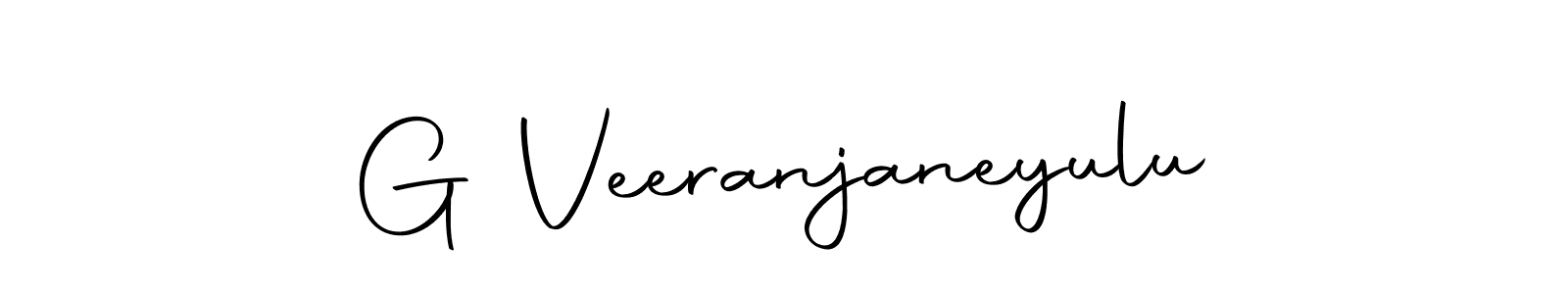 How to make G Veeranjaneyulu name signature. Use Autography-DOLnW style for creating short signs online. This is the latest handwritten sign. G Veeranjaneyulu signature style 10 images and pictures png