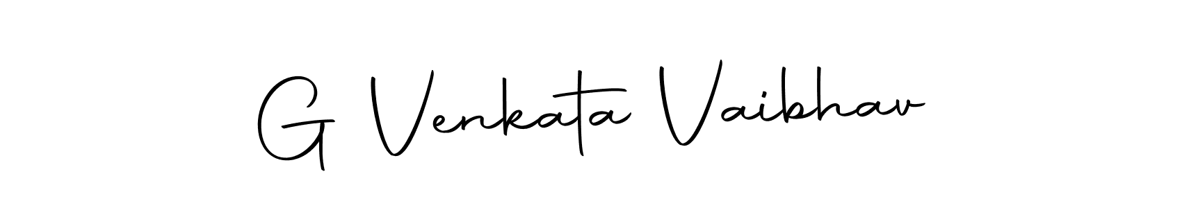 Use a signature maker to create a handwritten signature online. With this signature software, you can design (Autography-DOLnW) your own signature for name G Venkata Vaibhav. G Venkata Vaibhav signature style 10 images and pictures png