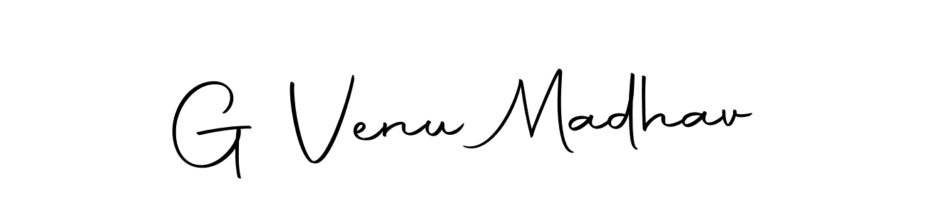 Create a beautiful signature design for name G Venu Madhav. With this signature (Autography-DOLnW) fonts, you can make a handwritten signature for free. G Venu Madhav signature style 10 images and pictures png