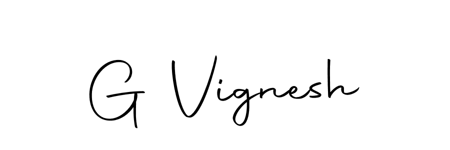 Design your own signature with our free online signature maker. With this signature software, you can create a handwritten (Autography-DOLnW) signature for name G Vignesh. G Vignesh signature style 10 images and pictures png