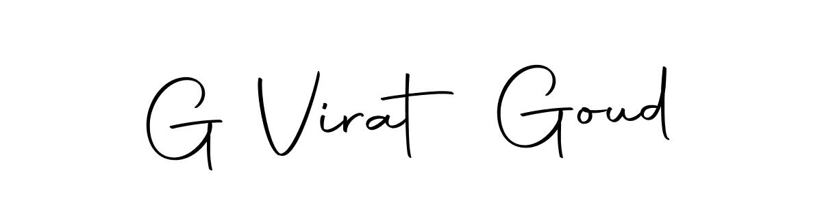 Create a beautiful signature design for name G Virat Goud. With this signature (Autography-DOLnW) fonts, you can make a handwritten signature for free. G Virat Goud signature style 10 images and pictures png