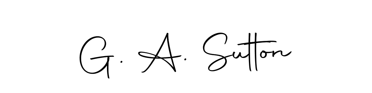 Use a signature maker to create a handwritten signature online. With this signature software, you can design (Autography-DOLnW) your own signature for name G. A. Sutton. G. A. Sutton signature style 10 images and pictures png