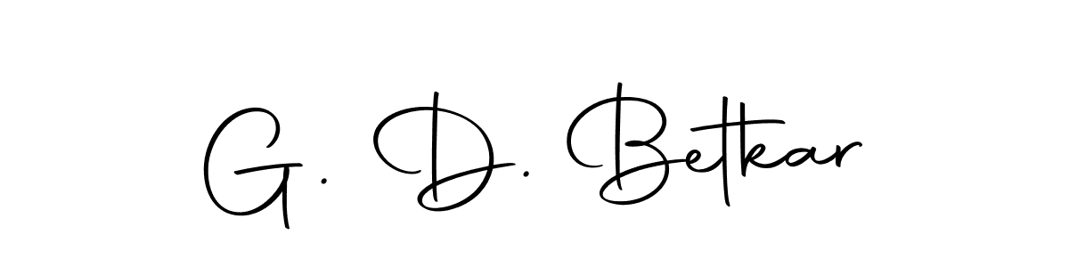 Design your own signature with our free online signature maker. With this signature software, you can create a handwritten (Autography-DOLnW) signature for name G. D. Betkar. G. D. Betkar signature style 10 images and pictures png