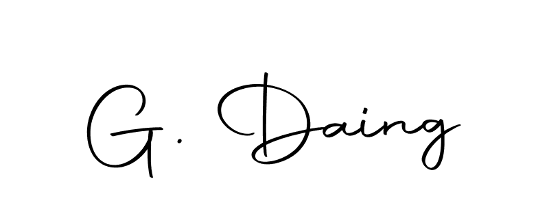 You can use this online signature creator to create a handwritten signature for the name G. Daing. This is the best online autograph maker. G. Daing signature style 10 images and pictures png