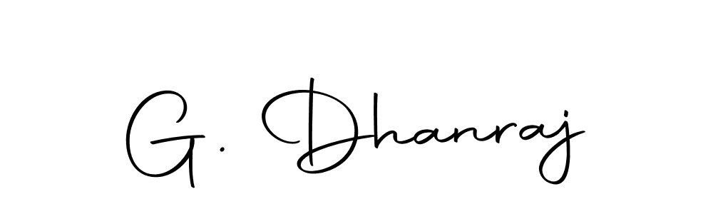 How to make G. Dhanraj name signature. Use Autography-DOLnW style for creating short signs online. This is the latest handwritten sign. G. Dhanraj signature style 10 images and pictures png