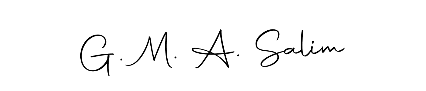 How to make G. M. A. Salim name signature. Use Autography-DOLnW style for creating short signs online. This is the latest handwritten sign. G. M. A. Salim signature style 10 images and pictures png
