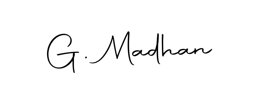 The best way (Autography-DOLnW) to make a short signature is to pick only two or three words in your name. The name G. Madhan include a total of six letters. For converting this name. G. Madhan signature style 10 images and pictures png
